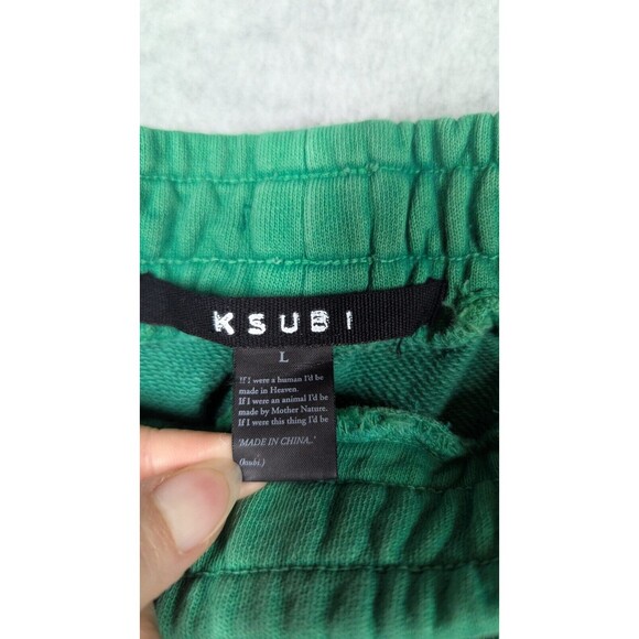 Ksubi Men Shorts Large Retro Thick Knit Unity‎ Happens Graphic Athletic Cotton - Picture 9 of 16